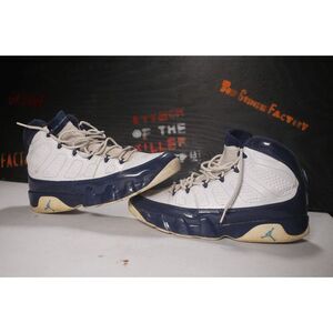 Nike Air Jordan 9 Retro White/Blue Men's Size 11.5 Basketball Shoes